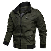 Men's Bomber Jacket - Stand-Up Collar with Zip Chest Pocket