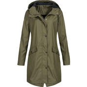 Women's Waterproof Long Jacket - Windproof & Comfortable