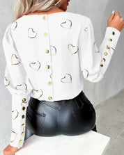 Chic Blouse with Heart Design for Women | Emily