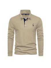 Stylish and Comfortable Long Sleeve Polo Shirt for Men