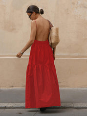 Elegant Backless Maxi Dress for Women