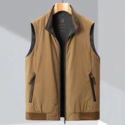 Men's Gilet - Stand Collar with Full Zip Closure