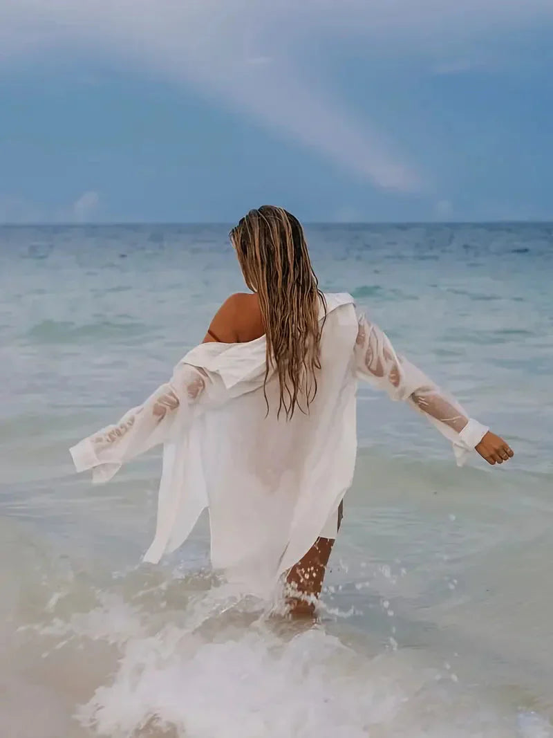 Stylish Beach Shirt Cover-Up for Women | Noa