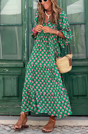 Bohemian V-Neck Dress for Women | Nora