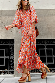 Bohemian V-Neck Dress for Women | Nora