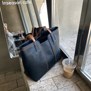 Women's Structured Tote Bag - Textured Dual Handle Everyday