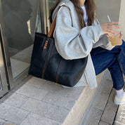 Women's Structured Tote Bag - Textured Dual Handle Everyday