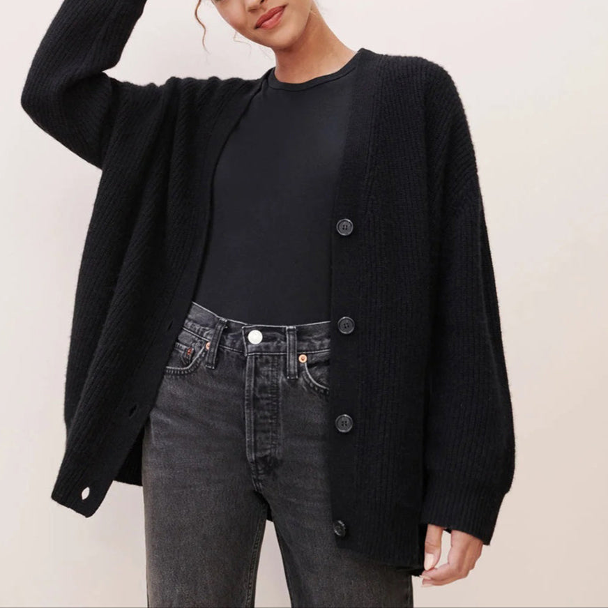 Women's Relaxed Fit Knit Cardigan - Lightweight Layering Piece