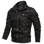 Men's Bomber Jacket - Stand-Up Collar with Zip Chest Pocket