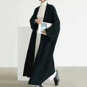 Women's Stylish Oversized Knit Cardigan - Long Layer