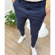 Men's Slim Fit Work Trousers - Ankle Length & Plain