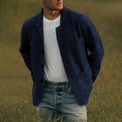 Men's Multi-Pocket Thermal Cardigan - Versatile Casual Formal Knit