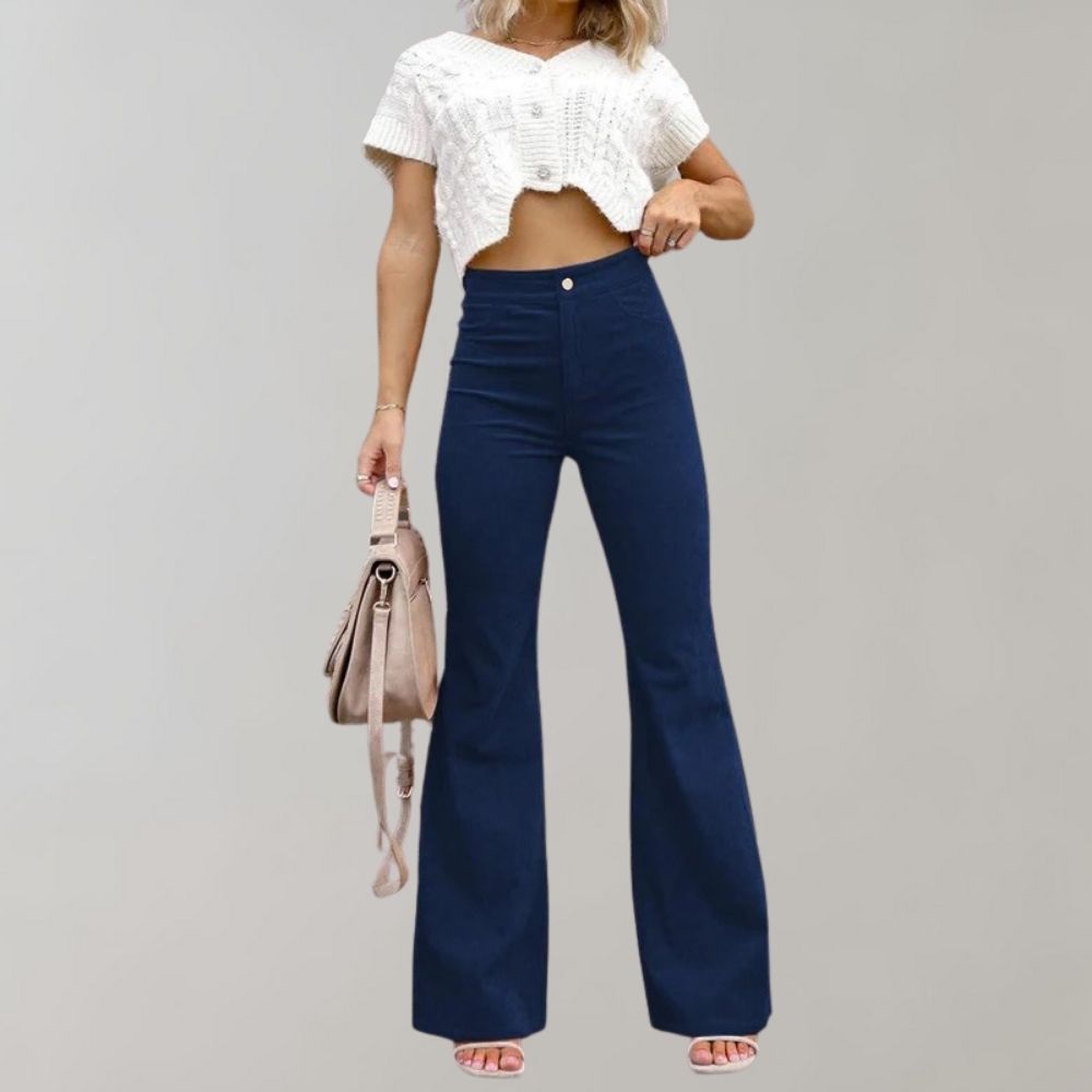 Women's High-Waisted Flared Jeans - Bootcut Fit