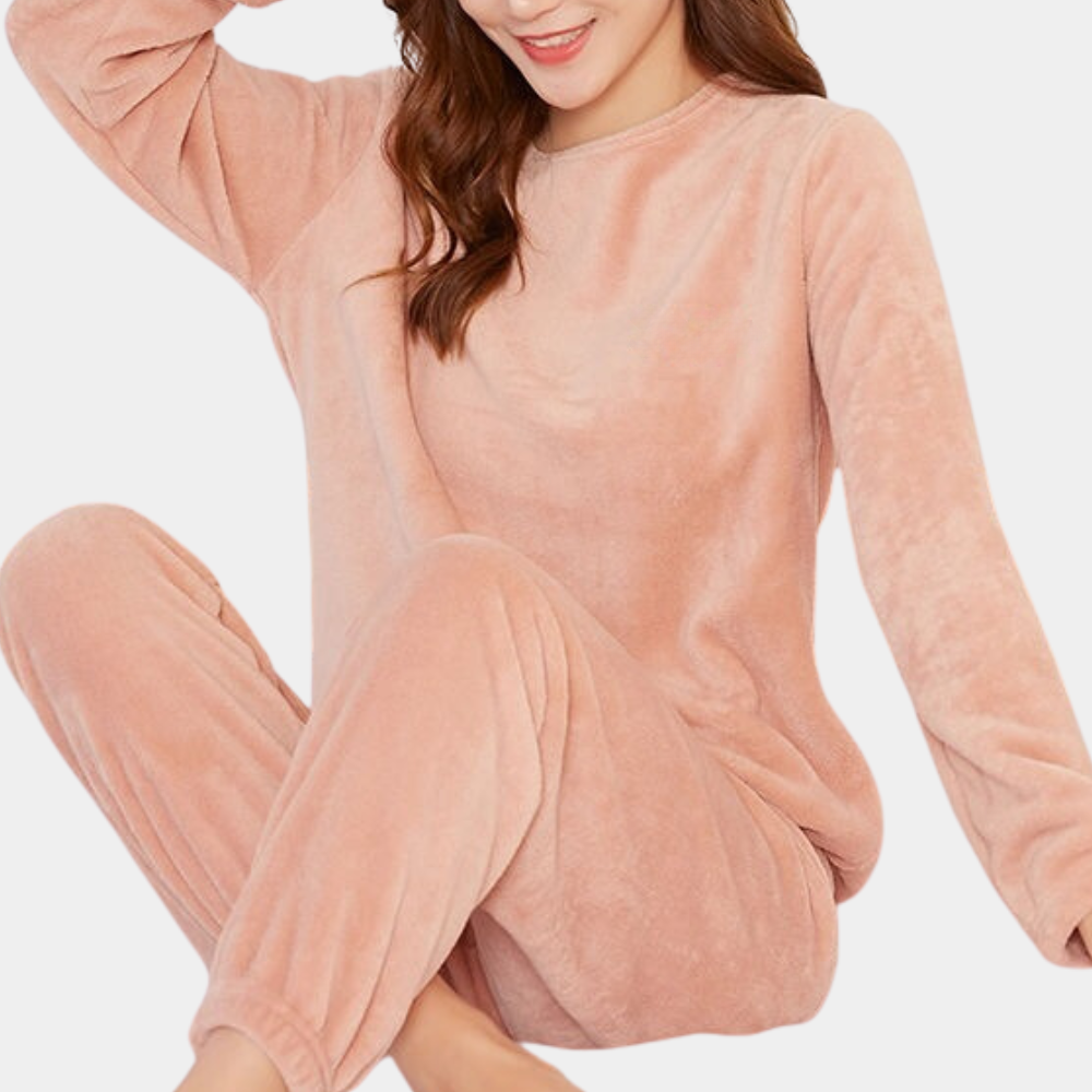 Women's Loungewear Set - Cosy Ribbed Top & Trousers
