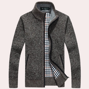 Men's Knitted Zip Cardigan - Versatile Casual Layer