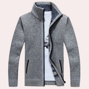 Men's Knitted Zip Cardigan - Versatile Casual Layer