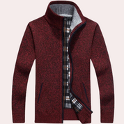 Men's Knitted Zip Cardigan - Versatile Casual Layer