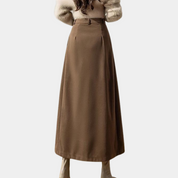 Women's Pleated Maxi Skirt - A-Line Silhouette