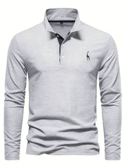 Stylish and Comfortable Long Sleeve Polo Shirt for Men