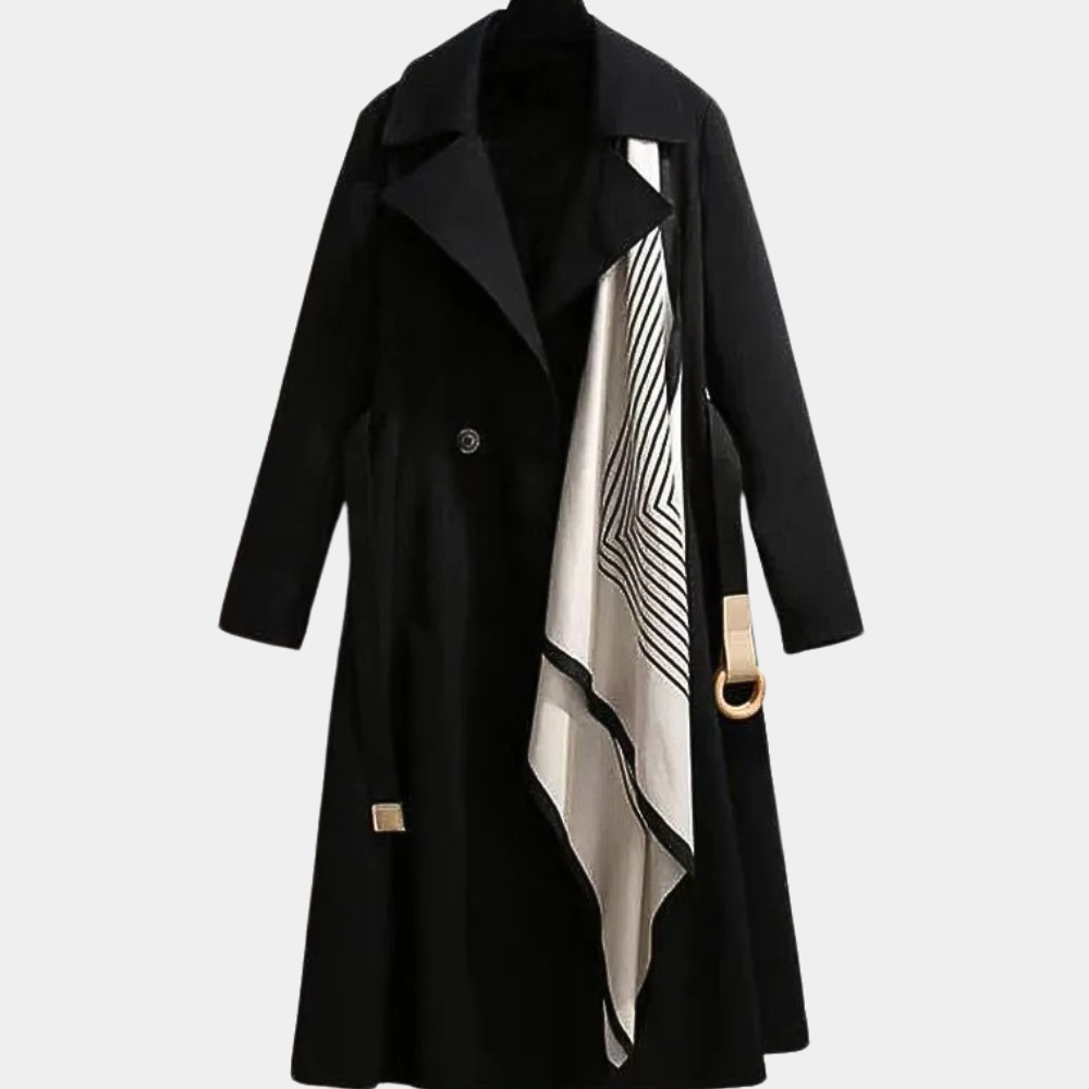 Women's Elegant Trench Coat - Belt Versatile Luxury