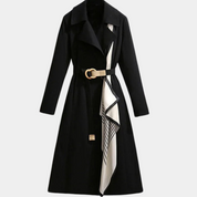Women's Elegant Trench Coat - Belt Versatile Luxury