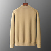 Men's Collared Cardigan - Button Fastening and Patch Pockets