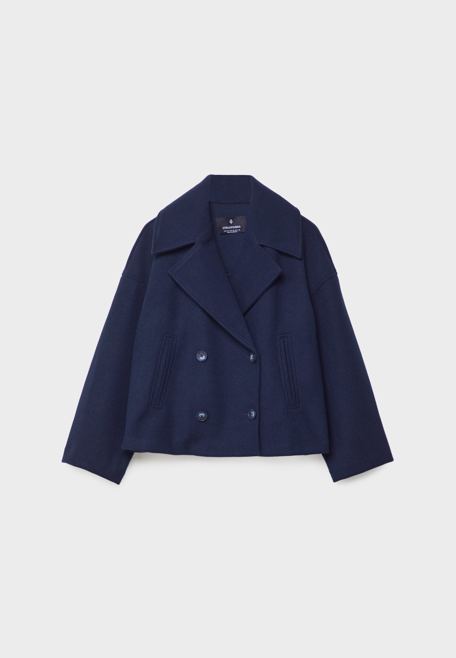 Women's Cropped Jacket - Double Breasted with Notch Lapel
