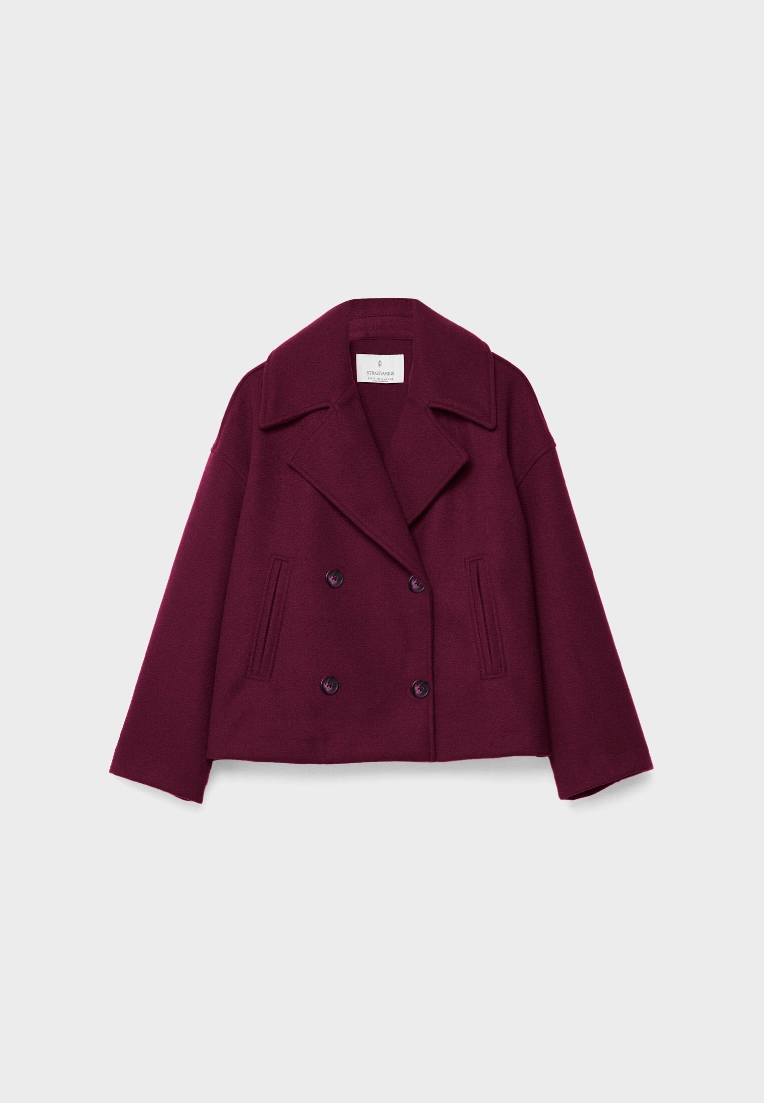 Women's Cropped Jacket - Double Breasted with Notch Lapel