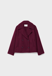 Women's Cropped Jacket - Double Breasted with Notch Lapel