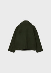 Women's Cropped Jacket - Double Breasted with Notch Lapel