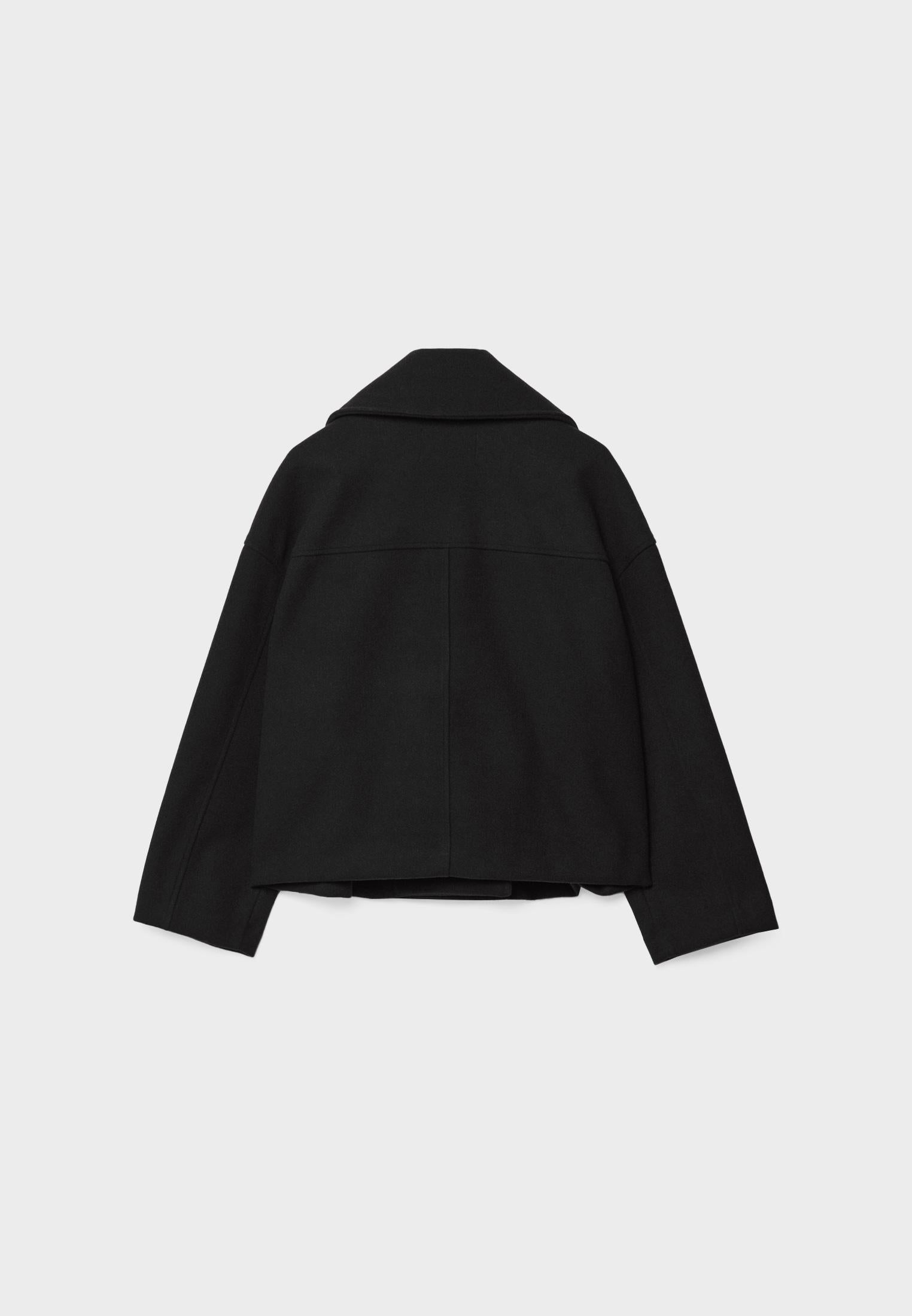 Women's Cropped Jacket - Double Breasted with Notch Lapel