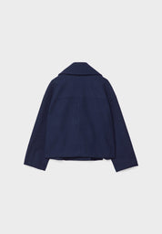 Women's Cropped Jacket - Double Breasted with Notch Lapel