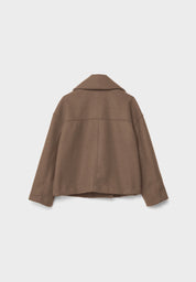 Women's Cropped Jacket - Double Breasted with Notch Lapel