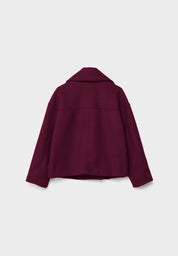 Women's Cropped Jacket - Double Breasted with Notch Lapel