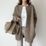 Women's Longline Button Cardigan - Versatile All-Season Layer