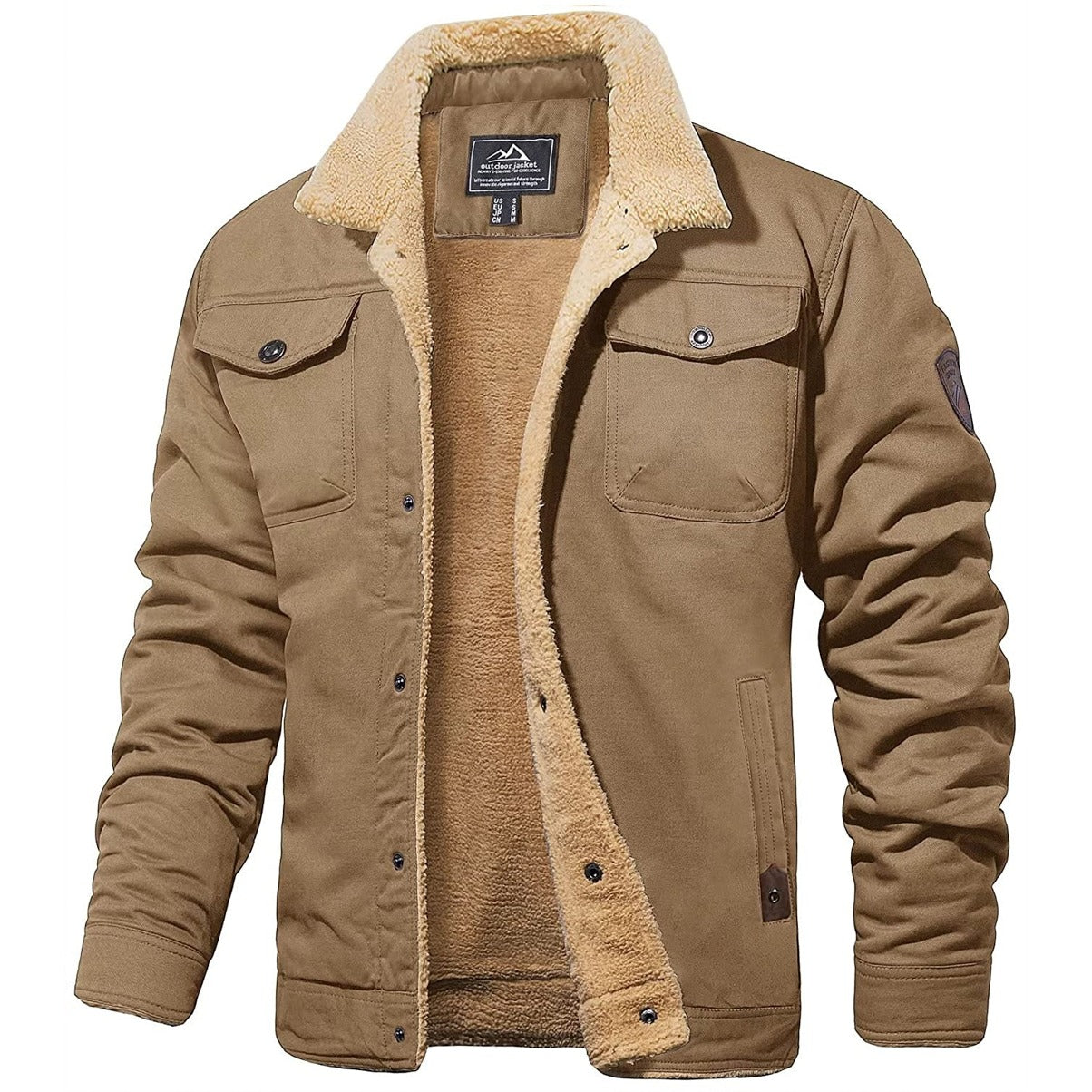 Men's Bomber Jacket - Lined Interior & Chest Pockets