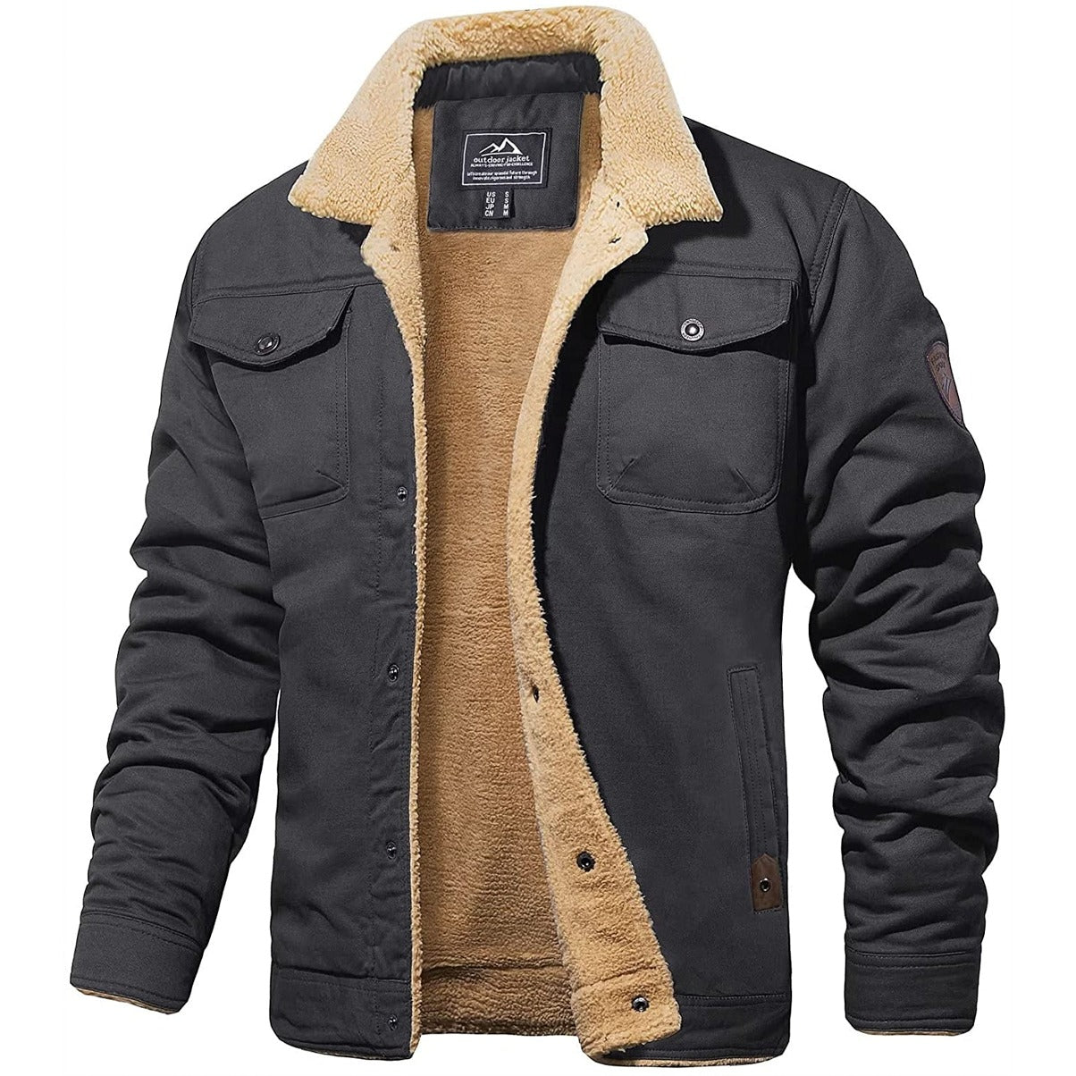 Men's Bomber Jacket - Lined Interior & Chest Pockets