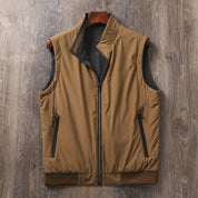 Men's Gilet - Stand Collar with Full Zip Closure