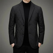 Men's Quilted Jacket - Blazer Style with Notch Lapel