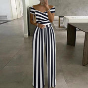 Elegant Off-Shoulder Floral Jumpsuit for Women