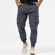 Men's Tapered Fit Cargo Trousers - Casual & Multi-Pocket
