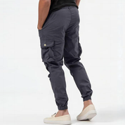 Men's Tapered Fit Cargo Trousers - Casual & Multi-Pocket