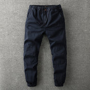Men's Cargo Trousers - Camouflage Print with Elasticated Waist
