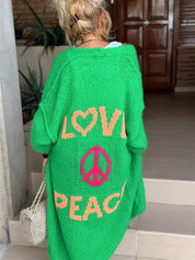 Women's Oversized Long Cardigan - Vibrant Statement Piece