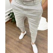Men's Slim Fit Work Trousers - Ankle Length & Plain