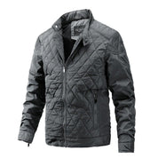 Men's Quilted Jacket - Zip Front & Stand-Up Collar