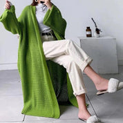 Women's Stylish Oversized Knit Cardigan - Long Layer