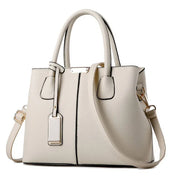 Women's Leather Crossbody Tote Bag - Classic Plaid Chic Versatile