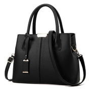 Women's Leather Crossbody Tote Bag - Classic Plaid Chic Versatile