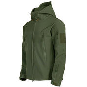 Men's Softshell Winter Jacket - Hooded Full-Zip